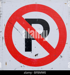 Kein Parkplatz-Schild Stockfoto