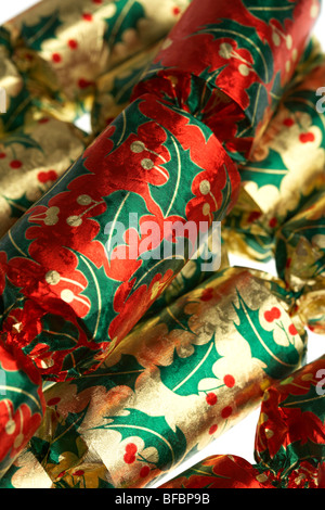 Haufen von Christmas Cracker Stockfoto