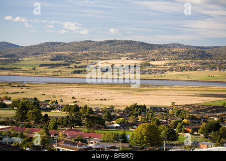 Blick über den Tamar River und Tal Stockfoto