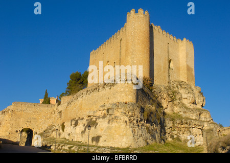 Marques de Villena Schloss (jetzt Parador Nacional, ein Staat geführtes Hotel), Alarcon, Cuenca Provinz, Region Kastilien-La Mancha, Spanien Stockfoto