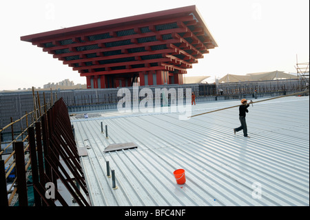 Baustelle der China-Pavillon der Expo 2010 in Shanghai, China.15-Oct-2009 Stockfoto