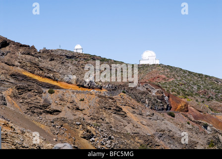 Observatorio Astrofisico, astronomisches Observatorium auf dem Roque de Los Muchachos, La Palma, Kanarische Inseln, Spanien, Europa. Stockfoto
