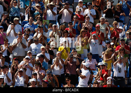 Zuschauer bei den US Open 2009 Stockfoto