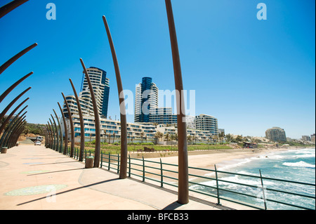 Umhlanga Rocks Leuchtturm. In der Nähe von Durban, Südafrika. Stockfoto