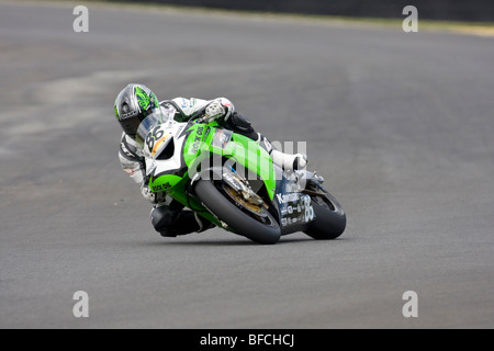 Julien Da Costa - MSS Colchester Kawasaki ZX10R - britische Superbike-Meisterschaft 2009 - Knockhill, Schottland Stockfoto