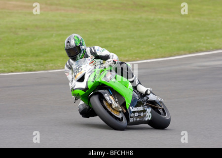 Julien Da Costa - MSS Colchester Kawasaki ZX10R - britische Superbike-Meisterschaft 2009 - Knockhill, Schottland Stockfoto