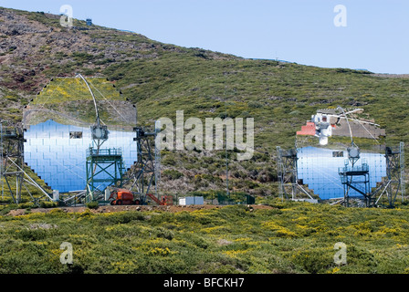 Observatorio Astrofisico, astronomisches Observatorium auf dem Roque de Los Muchachos, La Palma, Kanarische Inseln, Spanien, Europa. Stockfoto