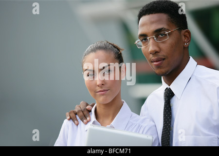 Paar schwere executive Stockfoto