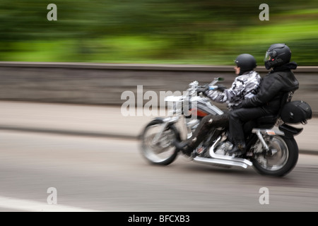 Harley-Davidson Motorräder an Sommer Event   Donner in den Glens Aviemore, Schottland, Vereinigtes Königreich Stockfoto