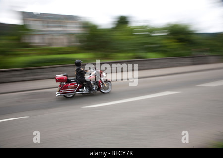 Harley-Davidson Motorräder an Sommer Event   Donner in den Glens Aviemore, Schottland, Vereinigtes Königreich Stockfoto