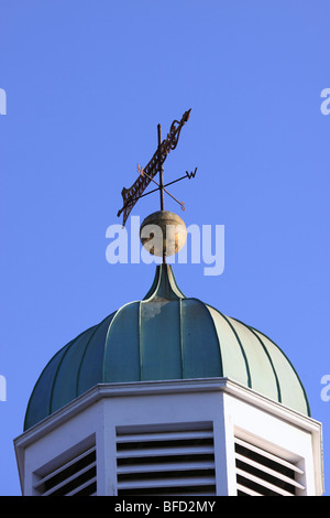 Wetterfahne auf Postamt, Stony Brook, Long Island, NY Stockfoto