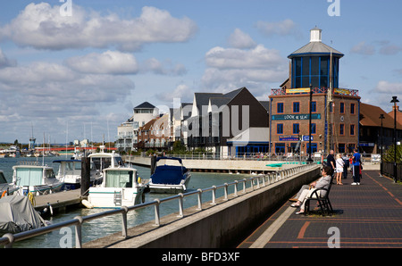 Der Fluss Arun in Littlehampton, West Sussex, UK Stockfoto