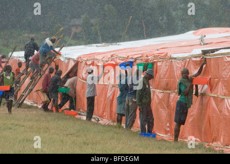 Wiedereingliederung Camp, Mutobo, Ruanda Stockfoto