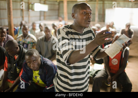 Wiedereingliederung Camp, Mutobo, Ruanda Stockfoto