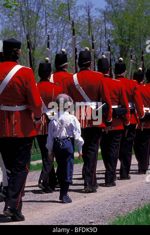 Fort Henry Guard, Upper Canada Village, Morrisburg, Ontario, Kanada. Stockfoto