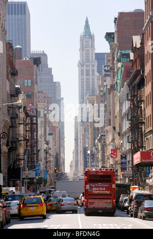 Straße Straße Autos Automobile Szene in New York City. Stockfoto