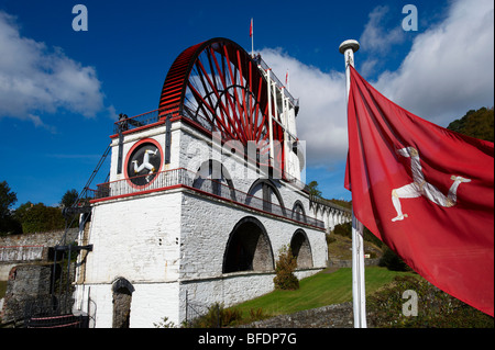 Die Lady Isabella Waterwheel Laxey Isle Of Man Stockfoto