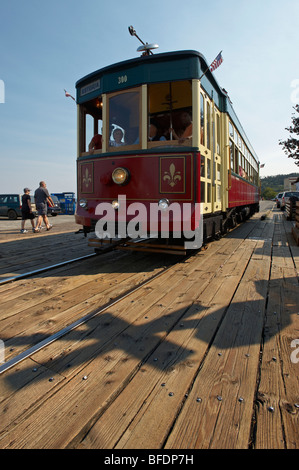 Am Flussufer Trolley Astoria Oregon USA Stockfoto