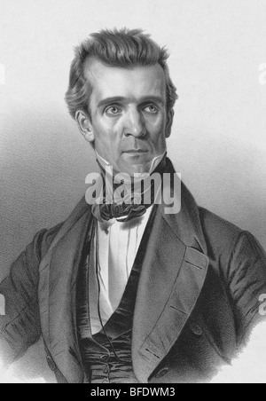 Portrait-Druck von James Knox Polk - Polk (1795-1849) war die 11. US-Präsident (1845-1849). Stockfoto