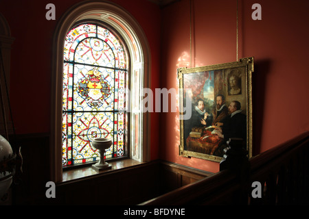 Treppe von Hilton Park, irische Herrenhaus der Familie Madden Stockfoto