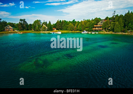 Wrack der Verlosung am großen Wanne Hafen in Tobermory, Fathom Five National Marine Park, Ontario, Kanada Stockfoto