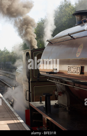 Tank Motoren John Howe und Cumbria Doppeltraktion auf der Ribble Steam Railway Preston Lancashire Stockfoto