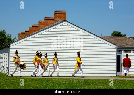 Pfeife und Trommel marching Band, Fort York, Toronto, Kanada Stockfoto