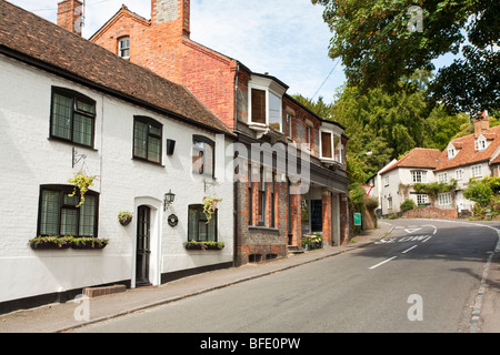 Blick von der High Street in Whitchurch on Thames, Berkshire, Großbritannien Stockfoto