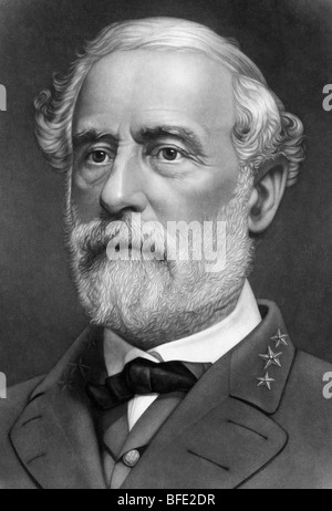 Portrait von General Robert E Lee (1807-1870) - Kommandeur der Konföderierten Army of Northern Virginia in den US Civil War. Stockfoto