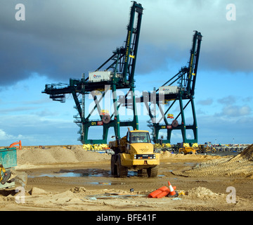 Great Yarmouth Außenhafen Bau Projekt, November 2009, Norfolk, England Stockfoto