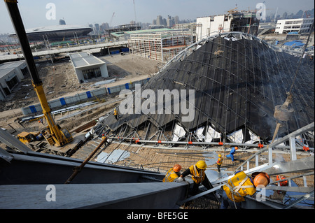 Baustelle der World Expo 2010 in Shanghai, China.15-Oct-2009 Stockfoto