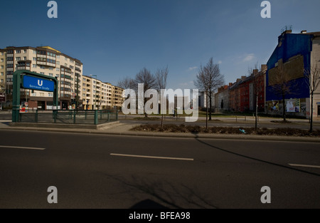 Berliner Mauer, Bernauer Straße, kein Niemandsland, Todesstreifen, Stockfoto