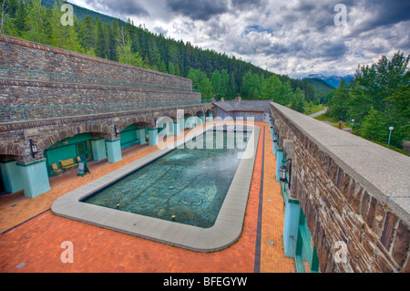 Schwimmbad, Höhle und Basin National Historic Site, Sulphur Mountain, Banff Nationalpark, Alberta, Kanada Stockfoto