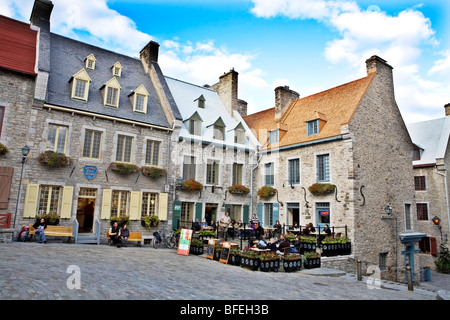 Setzen Sie Royale in der historischen Altstadt von Quebec wo Samuel de Champlain 1608 Quebec Stadt, Quebec, Kanada Quebec gegründet Stockfoto