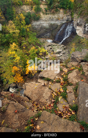 Rockway Falls, Niagara Peninsula, Niagara Escarpment in der Nähe von Rockway, Ontario, Kanada Stockfoto