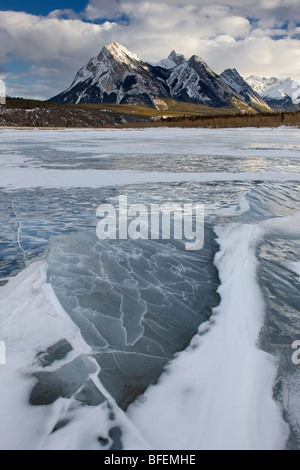 Abraham-See am Windy Point, Kootenay Plains, Bighorn Wildland, Alberta, Kanada Stockfoto