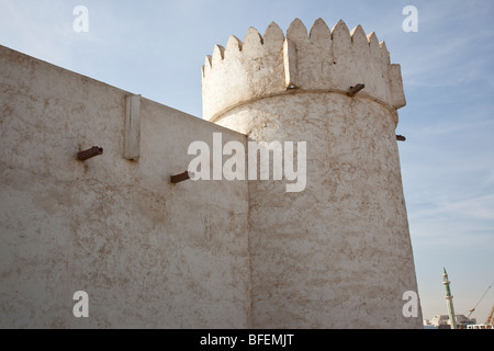 Anzeige Dawhah, Doha Fort, Doha Katar Stockfoto