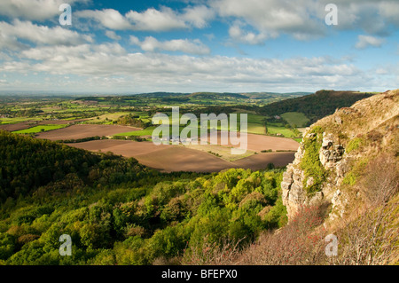 Ivy Scar auf Sutton Bank in der Nähe von Sutton unter Whitestonecliffe in North Yorkshire. Diese Ansicht ist auf dem Fußweg Cleveland Art und Weise. Stockfoto