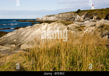 Leuchtturm, Cape St. Mary es ökologische Reserve, Nova Scotia, Kanada Stockfoto