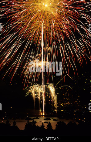 Feuerwerk, Vancouver, Britisch-Kolumbien, Kanada Stockfoto