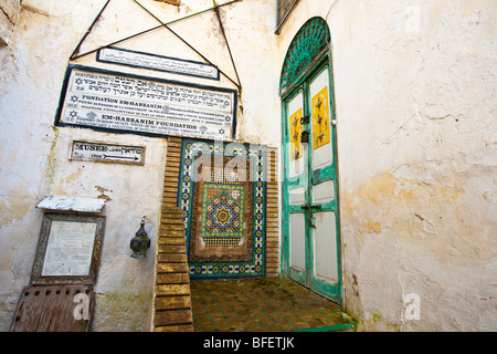 Jüdisches Museum im Inneren des jüdischen Friedhofs in Fes Marokko Stockfoto