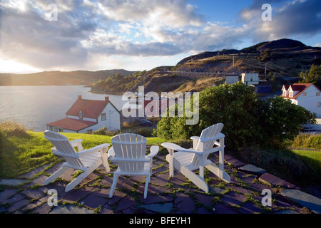 Liegestühle, Gover House, Artisan Inn, Trinity, Neufundland, Kanada, Stadt Stockfoto