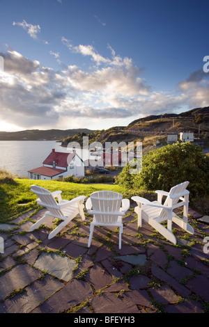 Liegestühle, Gover House, Artisan Inn, Trinity, Neufundland, Kanada, Stadt Stockfoto