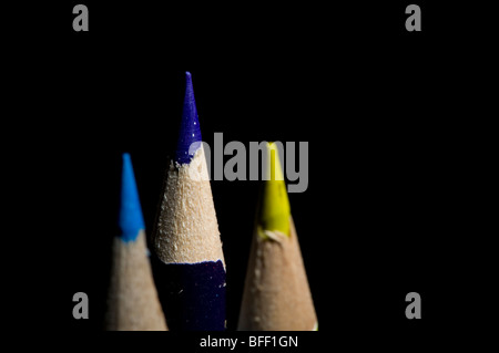Buntstift Dreipunktkupplung geschärft. Stockfoto