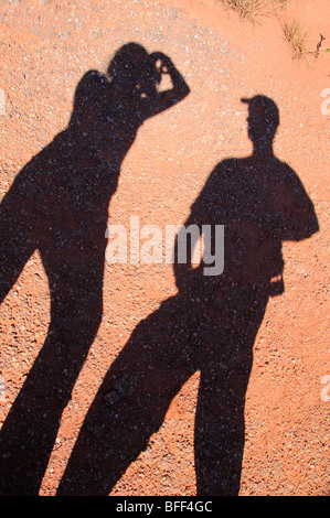 Kreative Schatten des Fotografen fotografieren Stockfoto