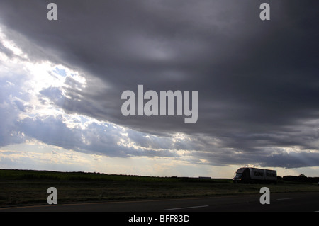 Ländlichen Texas (Panhandle) vor Gewitter Stockfoto