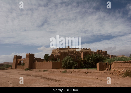 Das 11. Jahrhundert Kasbah von Ait Benhaddou diente als Kulisse für Filme, darunter Lawrence von Arabien und Gladiator Stockfoto