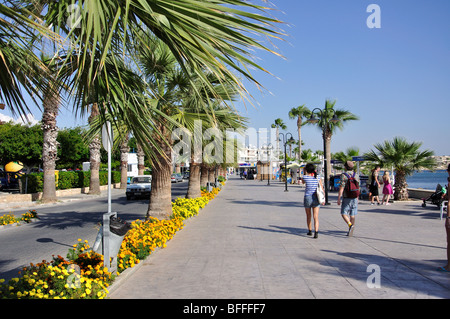 Strandpromenade, Paphos (Pafos), Pafos Bezirk, Republik Zypern Stockfoto