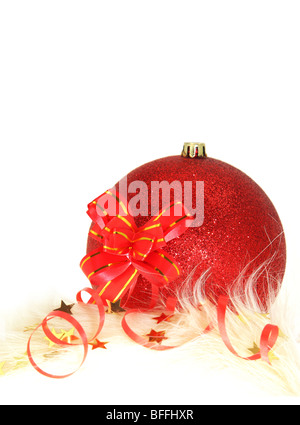 Weihnachten und Neujahr Ornament isoliert auf weiss Stockfoto