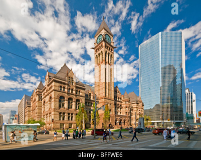 Altes Rathaus, Ecke von Queen Street West & Bay Street, Toronto, Kanada, Ontario, Nordamerika Stockfoto